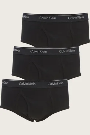 Calvin Klein Kit 3pçs Cueca Slip Logo Preta