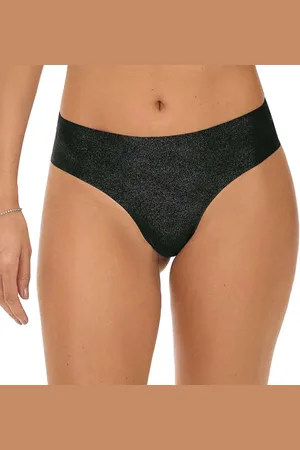 Zee Rucci Calcinha tanga Glitter corte a laser Preta
