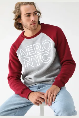 Aeropostale Blusa de Moletom Flanelada Fechada Logo