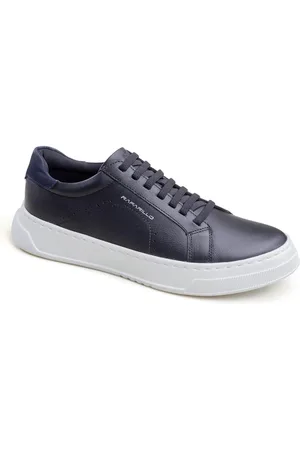 RAFARILLO Sapatênis Masculino Max Light Couro com Cadarço - Off White - 39 Preto