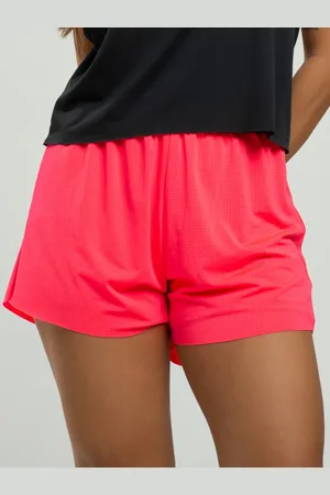 Vicbela Short Curto Feminino Com Bolso Interno Moda Fitness Rosa