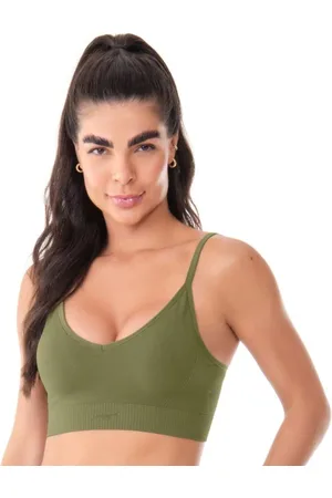Zee Rucci Top Fitness Rib com bojo removível Jacquard Lima Fresh