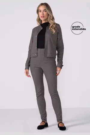 Marialicia Calça Feminina Ajustada Texturizada