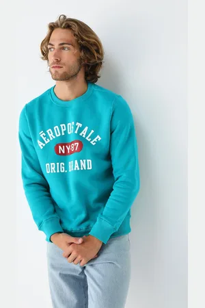 Aeropostale Blusa de Moletom Flanelada Fechada Logo