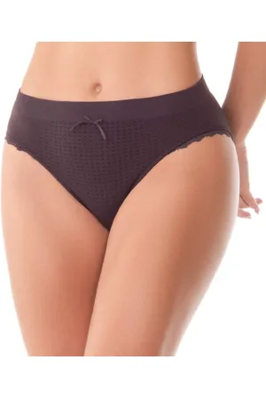 Zee Rucci Calcinha Anatômica Jacquard Açai Com Renda Lateral Sem Costura