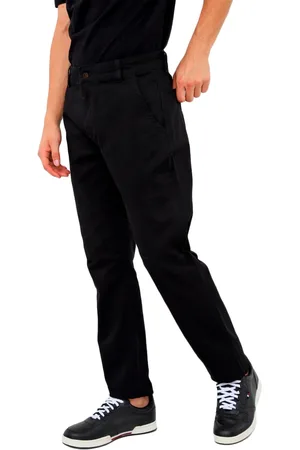 Tommy Hilfiger Calça Masculina de Sarja Brooklyn Preta
