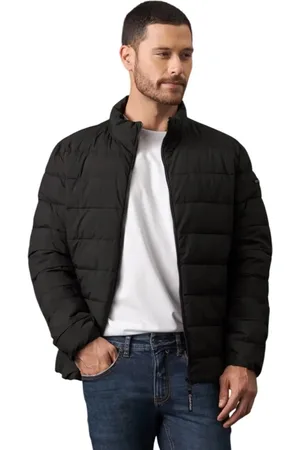 Calvin Klein Jaqueta Matelasse Com Ziper Preta Masculina