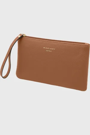 Mariart Bolsa Carteira Clutch Couro Cambuí Camel