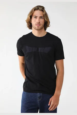 John John Camiseta Reta Logo Preta