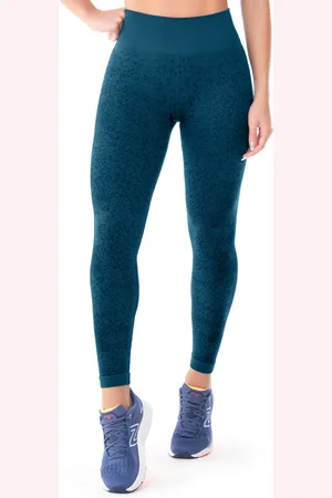 Zee Rucci Calça Legging Fitness em jacquard Anoitecer