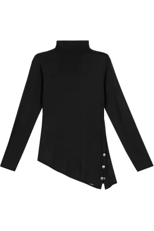 Marialicia Blusa Feminina Assimétrica Com Botões