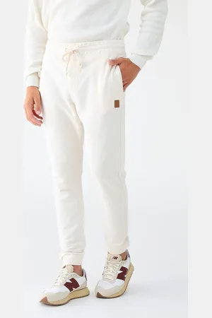 Aeropostale Calça de Moletom Jogger Logo Off-White