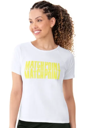 Zee Rucci Camiseta Fitness em Viscose Match Point Branca
