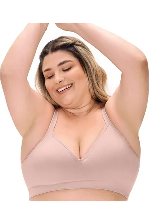 Zee Rucci Sutiã Comfort Plus Duplo Alças Largas Reguláveis com Bojo sem Costura Blush