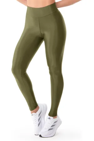 Zee Rucci Legging Fitness Shine Efeito Metalizado Cactus