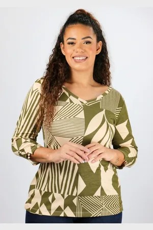 Pau a Pique Blusa 3/4 Estampada - GG