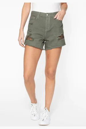 Guess Short de Sarja Rasgos Escuro