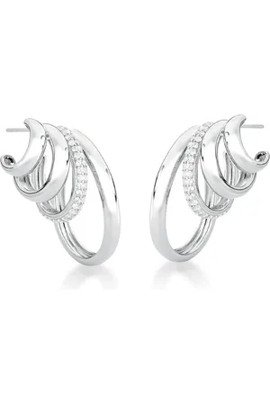 Ania Store Infantil - Brinco Ear Cuff Argolas Cravejadas Semijoia Banhado a Ródio