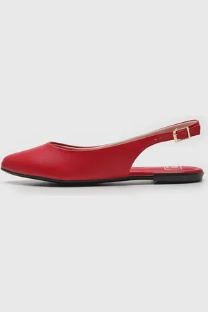 MOLECA Sapatilha Slingback Lisa Vermelha
