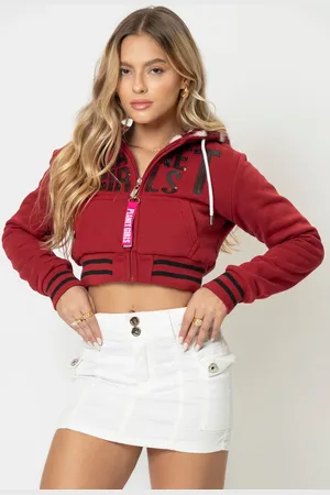 Planet Girls Moletom Cropped Dupla Face Com Relevo Escuro