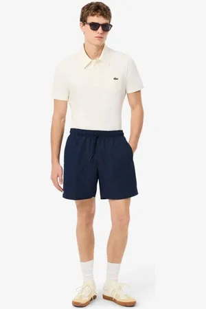 Lacoste Sunga de Natação Monocromática de Comprimento Médio