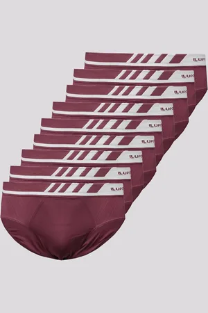 LUPO Kit 9 Cuecas Slip Microfibra Sem Costura Bordô
