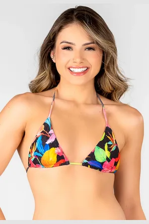 Summer Soul Biquíni Top Com Bojo Cortininha Folhagem