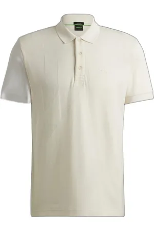 HUGO BOSS Polo Relaxado Em Jacquard De Algodão Com Logo