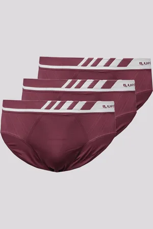 LUPO Kit 3 Cuecas Slip Microfibra Sem Costura Bordô