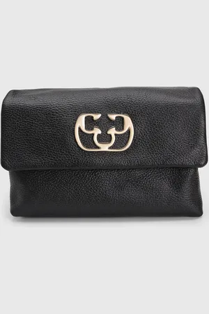 CAPODARTE Bolsa Tiracolo Aplicação Logo Preta