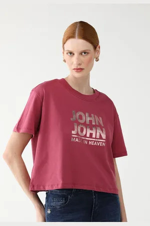 John John Camiseta Cropped Reta Line