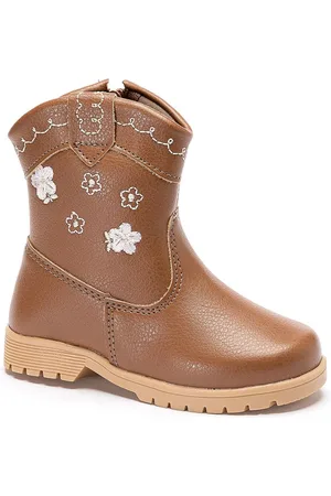 Pequito Infantil - Bota Texana Bordado Flores