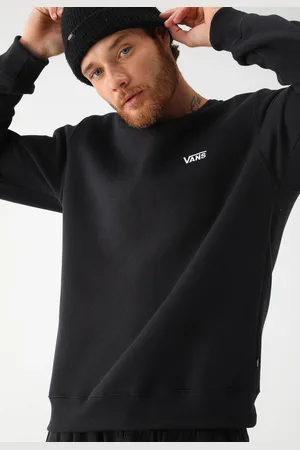 Vans Blusa de Moletom Flanelada Fechada Basic Crew