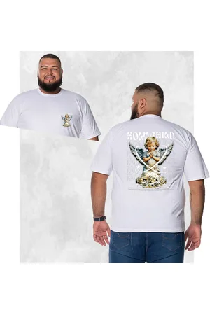 Nexstar Camiseta Plus Size Extra Grande Estampada Confortável Algodão Holy Child