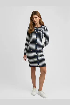 Michael Kors Vestido Curto Listrado Com Botões Jf482obfjg409