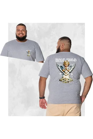 Nexstar Camiseta Plus Size Extra Grande Estampada Confortável Algodão Holy Child