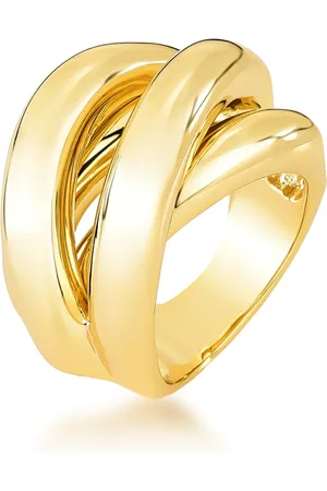 Ania Store Infantil - Anel 4 Aros Entrelaçados Bold Semijoia Banhado a Ouro 18K