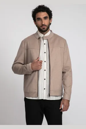 DOCTHOS Jaqueta Slim Malha Maquinetada Jaqueta Slim Malha Maquinetada 040 Areia P