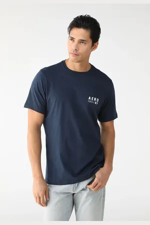 Aeropostale Camiseta Reta Lisa Azul-Marinho