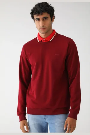 Colcci Blusa de Moletom Flanelada Fechada Logo Vermelha