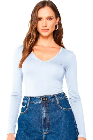 Colcci Blusa Gola V Slim Pr25 Feminino