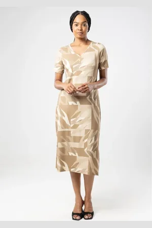 Pau a Pique Vestido Midi Estampado - M
