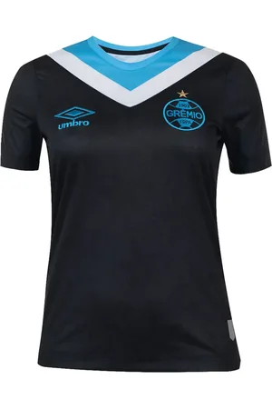 Umbro Camisa Feminina Grêmio Oficial 3 2024 Torcedora Preto/azul