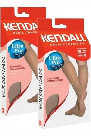 Kendall 2 Meias 3/4 feminina Média Compressão 18-21 Mmhg
