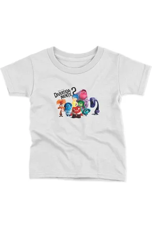 Bueno Infantil - Camiseta Menino ou Menina Manga Curta Estampada Algodão Conforto Moda Verão Personagens Divertidamente Colorido