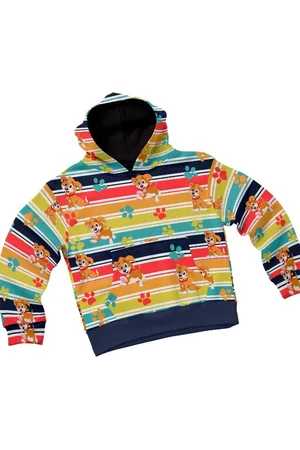 Bueno Infantil - Moletom Masculino Feminino Capuz e Bolso Personagem Cachorrinho Colorido