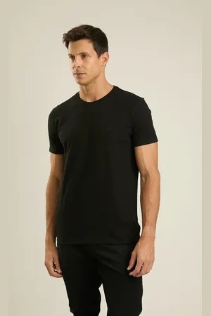 DOCTHOS Camiseta Manga Curta Slim Textura Quadriculado Camiseta Manga Curta Slim Textura Quadriculado 003 P