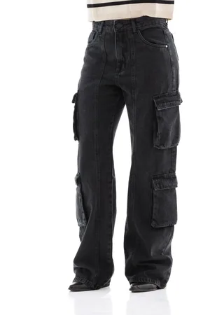 ARAUTO JEANS Calça Jeans Feminina Arauto Wide Cargo Black