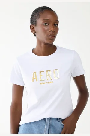 Aeropostale Camiseta Slim Logo Branca