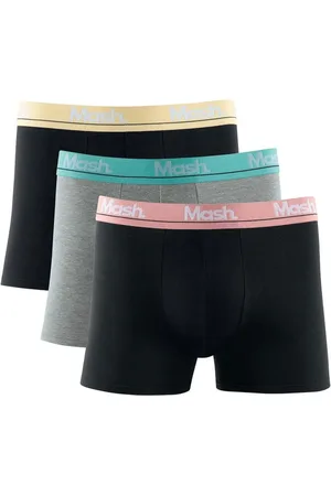 Mash Kit 3 Cuecas Boxer Cotton Elástico Bordado
